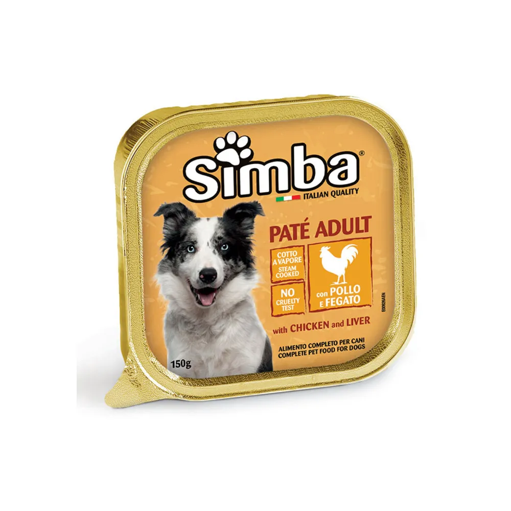 CIBO CANE MONGE SIMBA  150 G PATE VSC POLLO FEGAT (24
