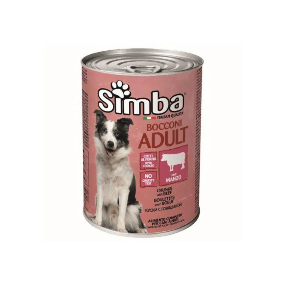 CIBO CANE MONGE SIMBA  415 G BOCCONC VITELLO (24