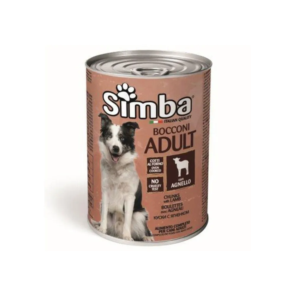 CIBO CANE MONGE SIMBA  415 G BOCCONC AGNELLO (24
