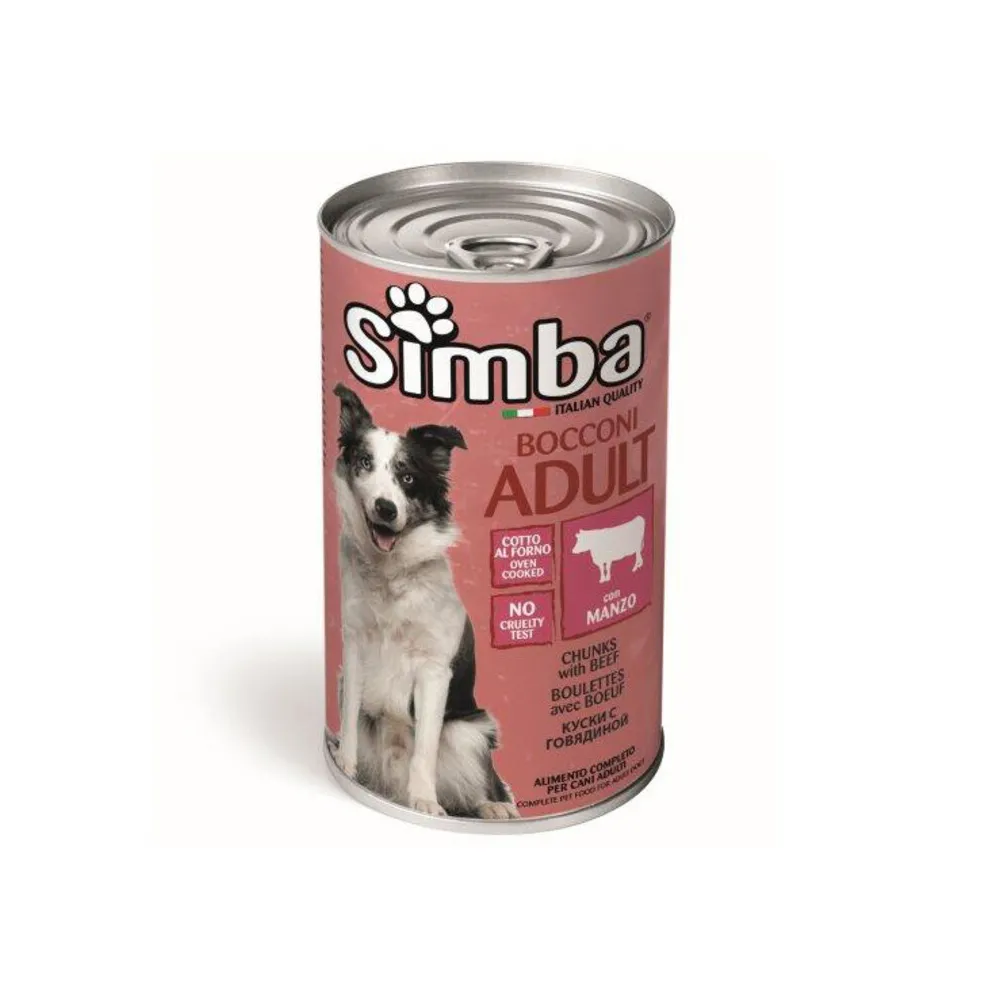 CIBO CANE MONGE SIMBA 1230 G BOCCONC VITELLO