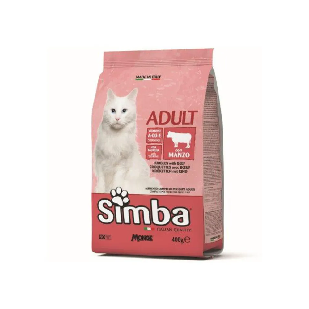 CIBO GATTO MONGE SIMBA 400 G CROCCANTINI MANZO