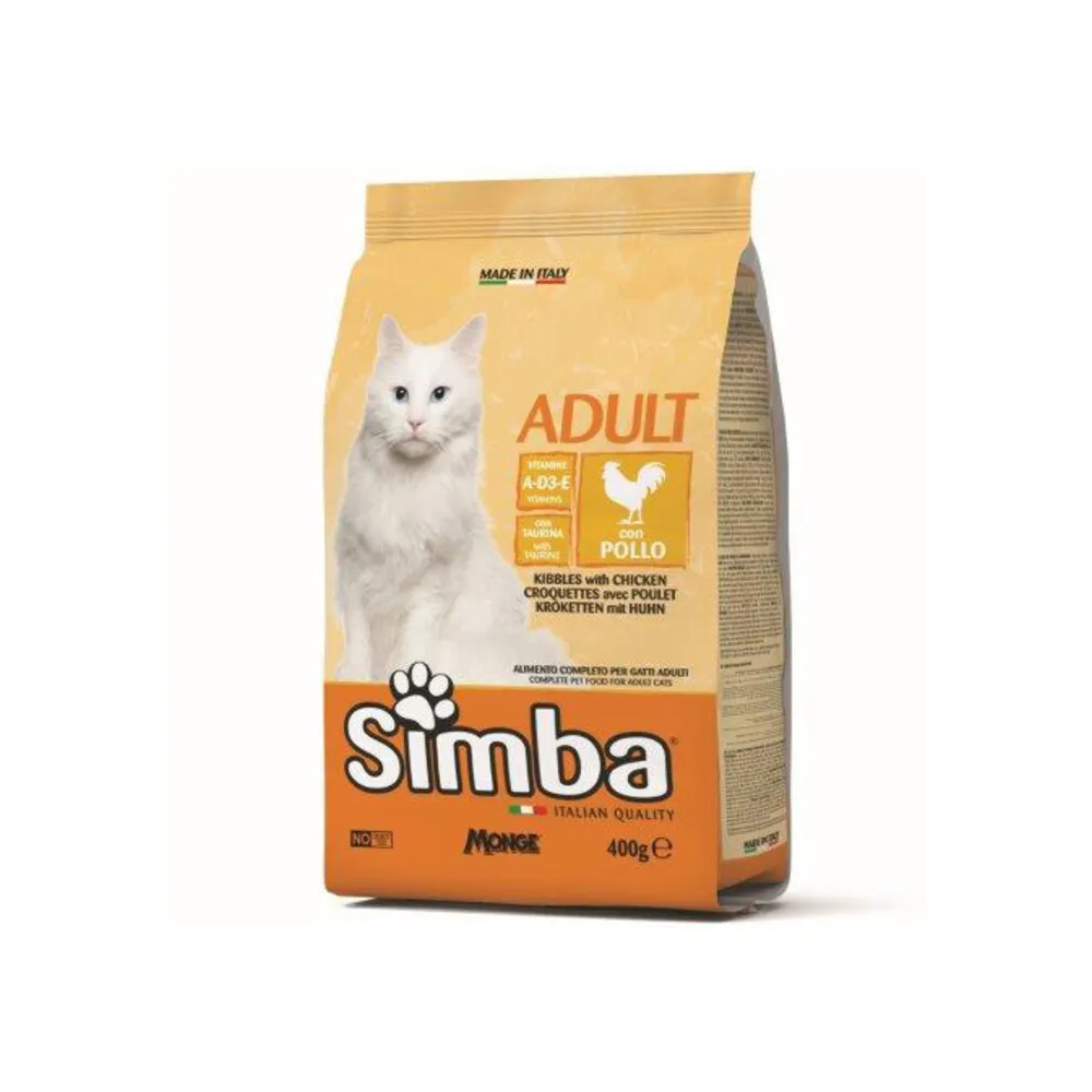 CIBO GATTO MONGE SIMBA 400 G CROCCANTINI POLLO