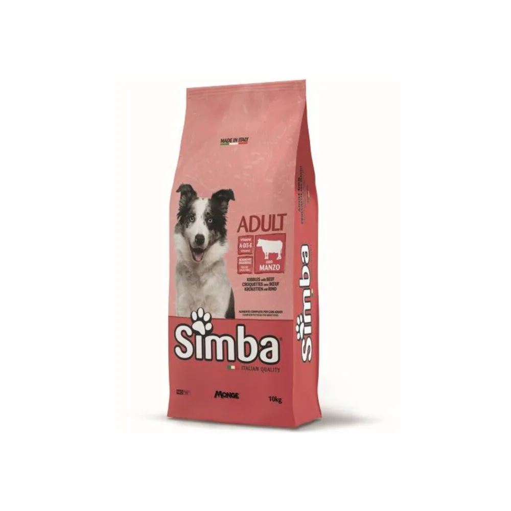 CROCCHETTA CANE MONGE SIMBA 10 KG ADULT MANZO