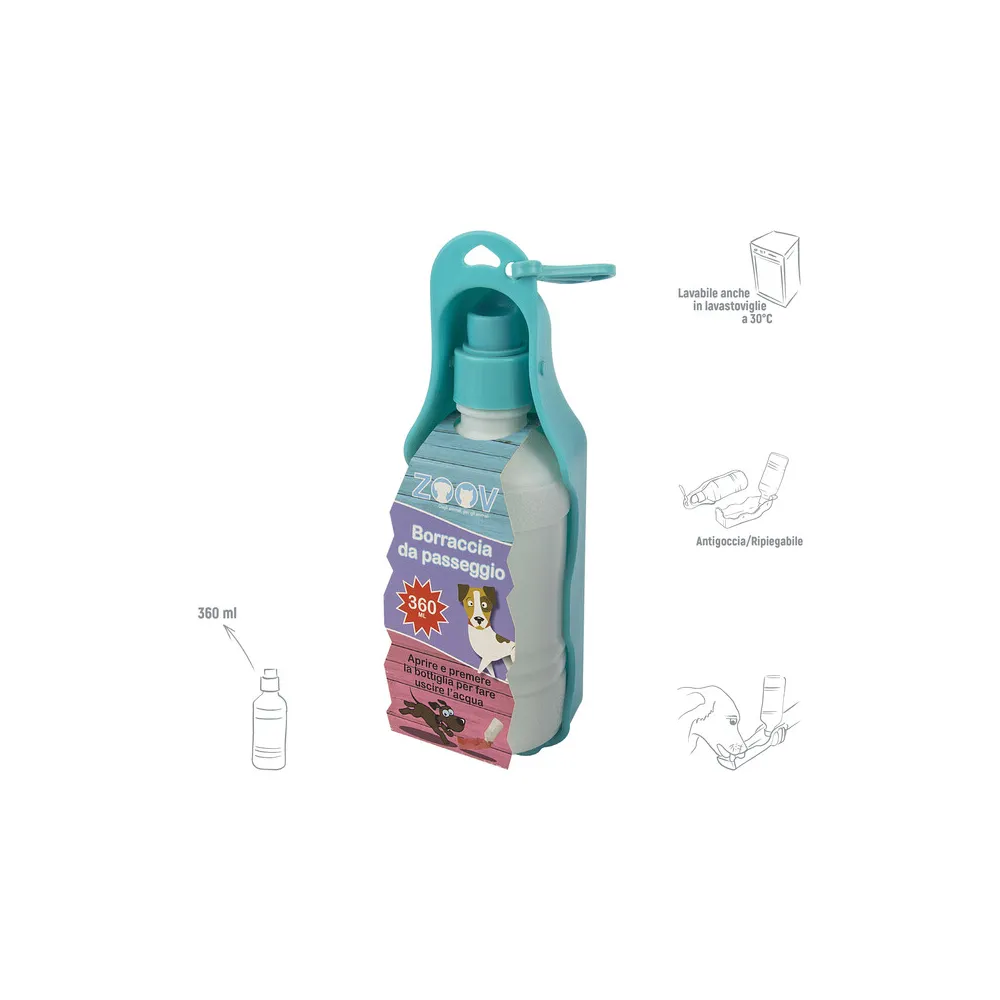 ZOOV BORRACCIA DA PASSEGGIO 360 ML VERDE (12