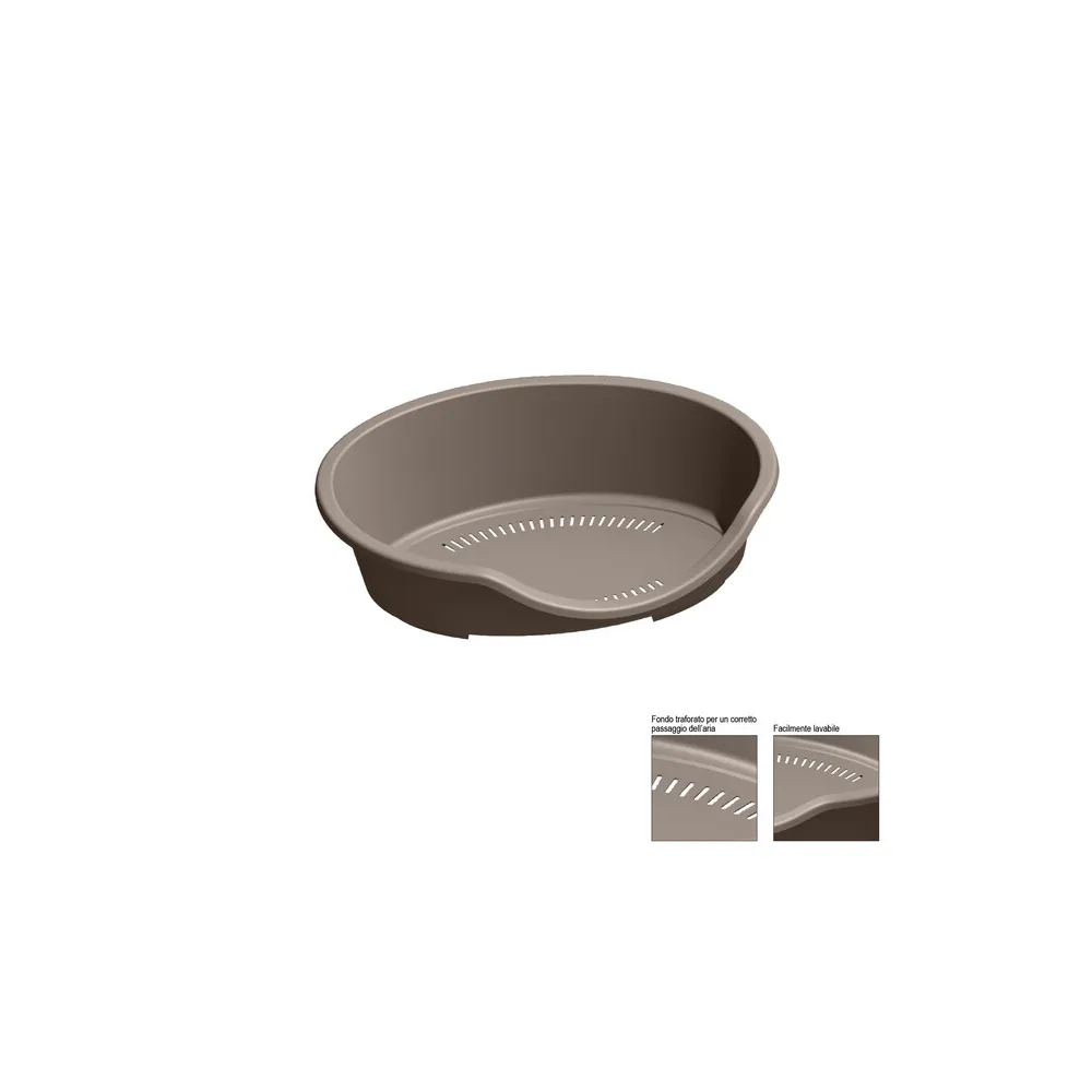 ZOOV LETTINO P/CANI GATTI 95X70X29CM TORTORA