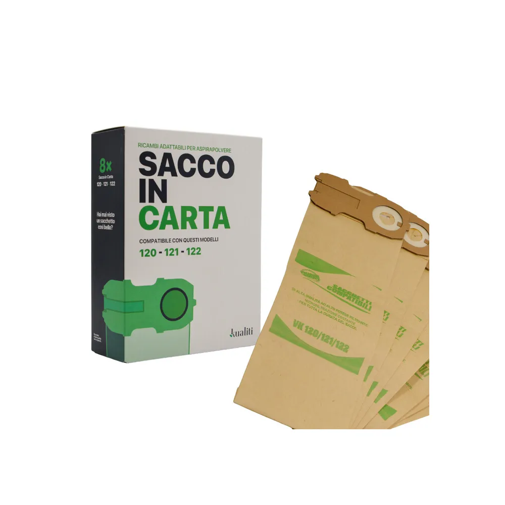 RICAMBIO FOLLETTO SACCO IN CARTA K120/1/2 PZ.8