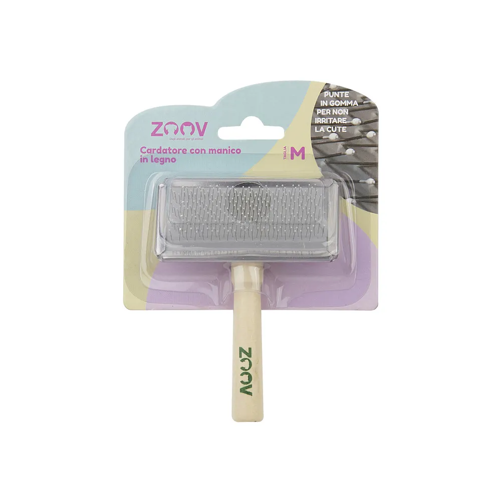 ZOOV CARDATORE C/MANICO LEGNO 9X4