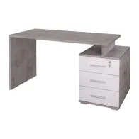 SCRIVANIA ART.ADB625CEOSDK L.140 3C DX CEMENTO/OSSIDO BIANCO