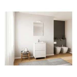 MOBILE BAGNO LISBONA 2C 60 ROVERE BIANCO