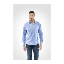 CAMICIA OXFORD MANICA LUNGA TG. XXL AZZURRO