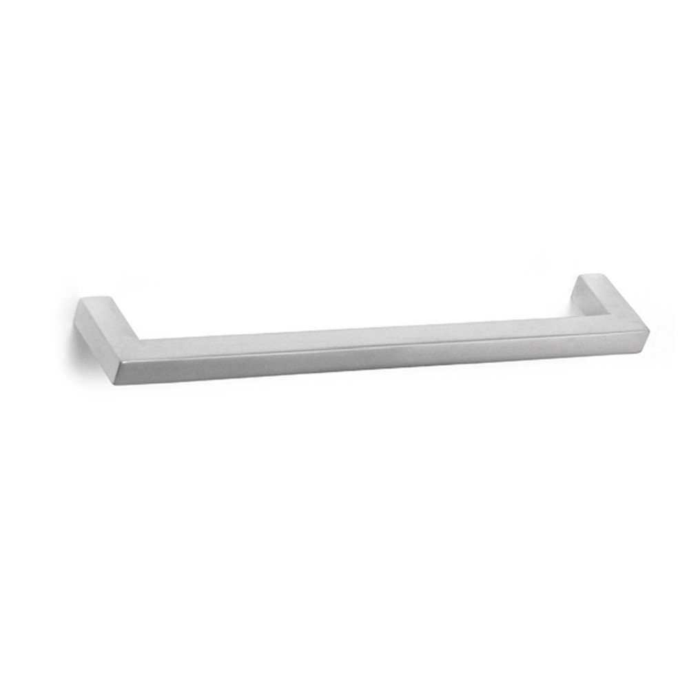 SQUARE ZAMA HANDLE 96MM SATIN CHROME FOR FURNITURE