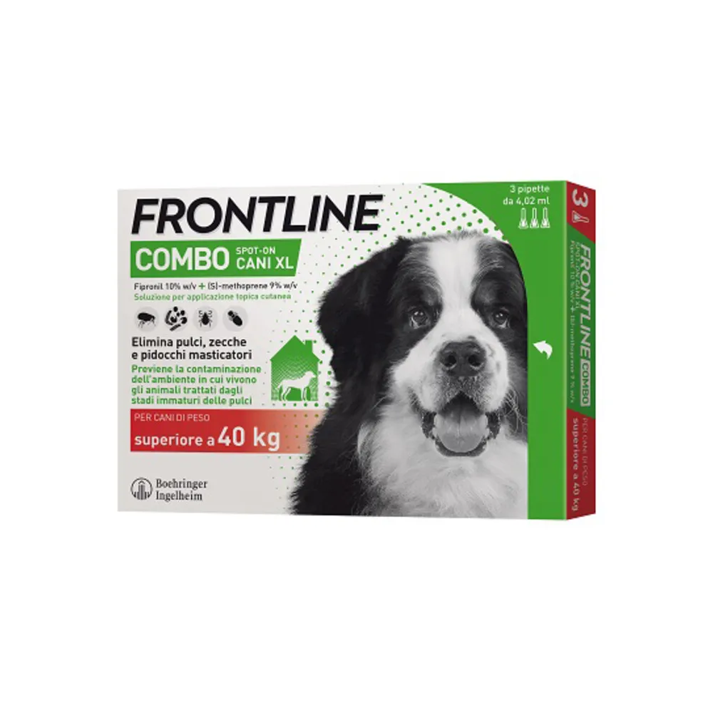 FRONTLINE COMBO 40-60 KG CANI XL 3 PIPETTE FRONTLINE COMBO 40-60 KG CANI XL 3 PIPETTE