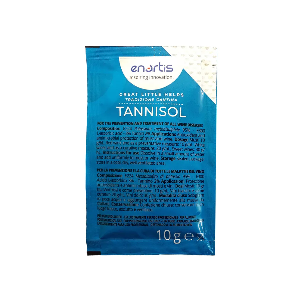 ANTIOSSIDANTE VINO METABISOLFITO TANNISOL 100 BUST ANTIOSSIDANTE VINO METABISOLFITO TANNISOL 100 BUST