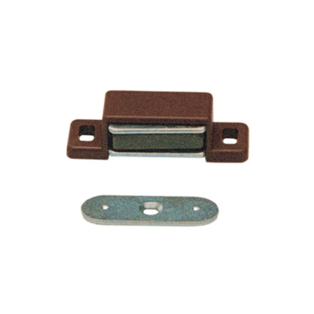 CHIUSURA MAGNETICA RETTANG 46X15 MM MARRONE** (24