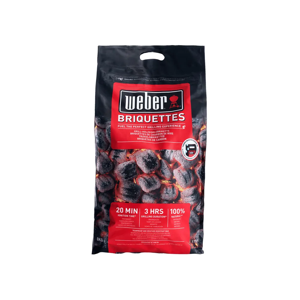WEBER BRICCHETTI CARBONE DA 8 KG WEBER BRICCHETTI CARBONE DA 8 KG