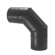 GOMITO P/STUFA A PELLET 90 ATTACCO MM D  8 CM NERO OPACO