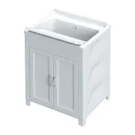 KIT LAVATOIO RESINA ANTIACIDO 60X50 CM BIANCO