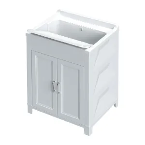 KIT LAVATOIO RESINA ANTIACIDO 60X50 CM BIANCO