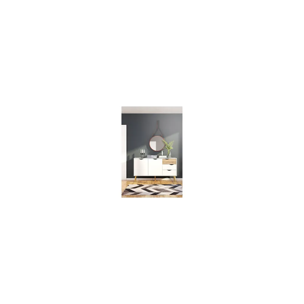 KIT CREDENZA 2 ANTE + 3 CASSETTI 147X39X91 OSLO