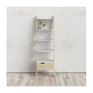 KIT LIBRERIA 4 RIPIANI + 1 CASSETTO 55X48X180 OSLO