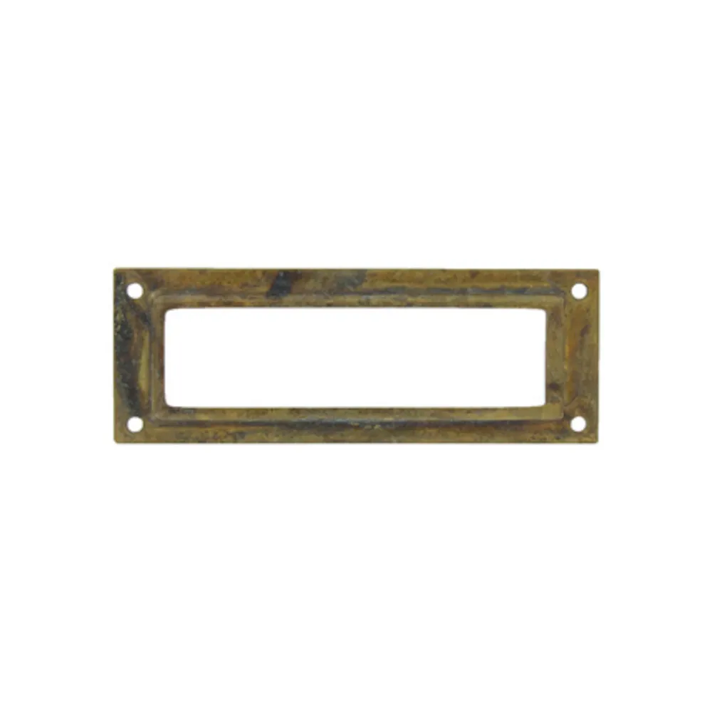 PORTAETICHETTA OTTONE 45123 80X29 MM ANTICATO** (25
