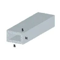 PROFILO ARGENTO H.100 CM TUBO RETTANG. 20X10X1 MM** (5