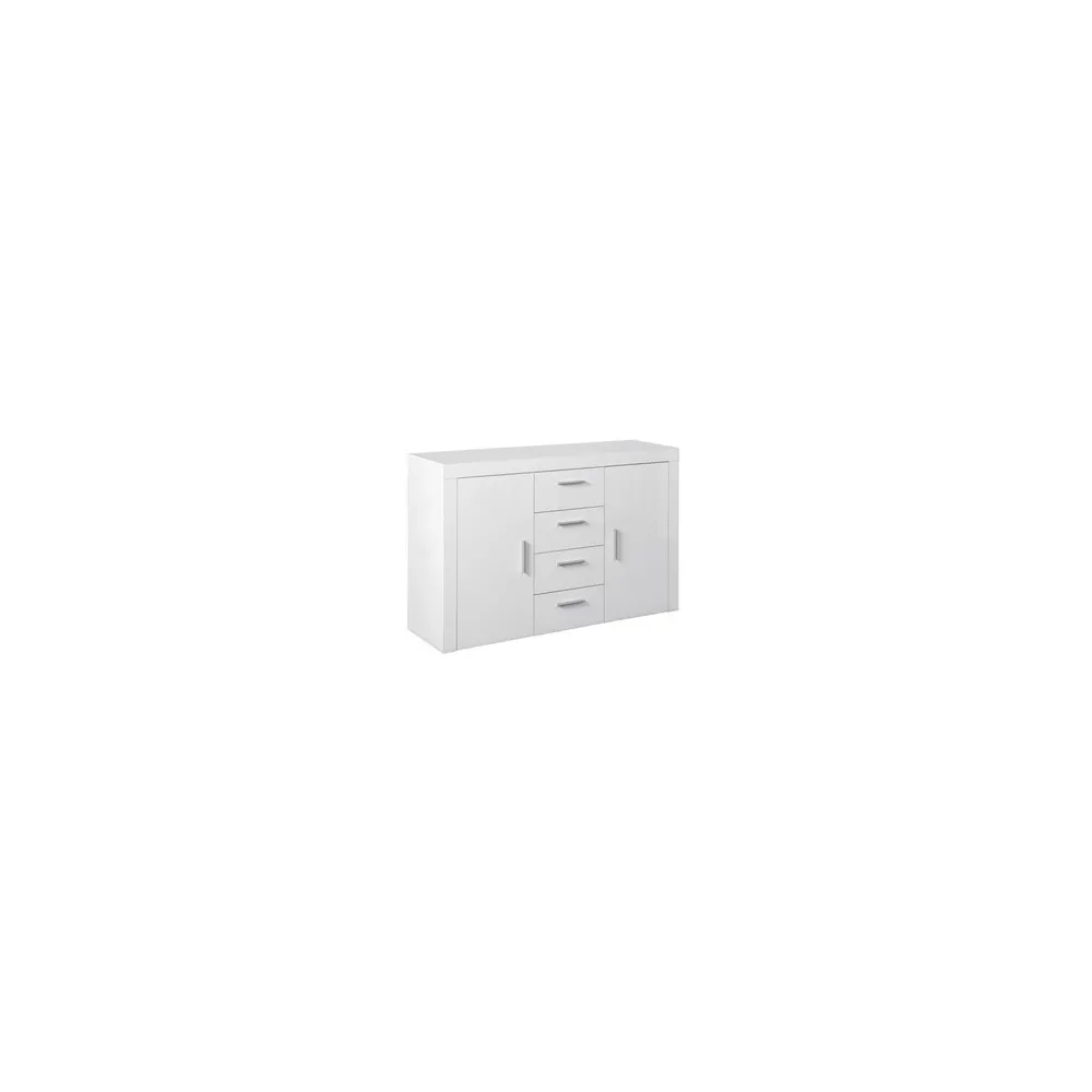MOBILE 2 ANTE + 4 CASSETTI 134X40XH86 CM LACC. BIAN