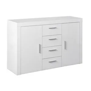 MOBILE 2 ANTE + 4 CASSETTI 134X40XH86 CM LACC. BIAN