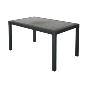 TAVOLO HOUSTON RESINA 150X90XH74 CM ANTRACITE