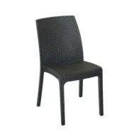 SEDIA RESINA VIRGINIA 47X59XH86 CM ANTRACITE