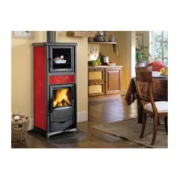 STUFA LEGNA C/FORNO  9.1 KW ROSSELLA PLUS EVO BORDEAUX