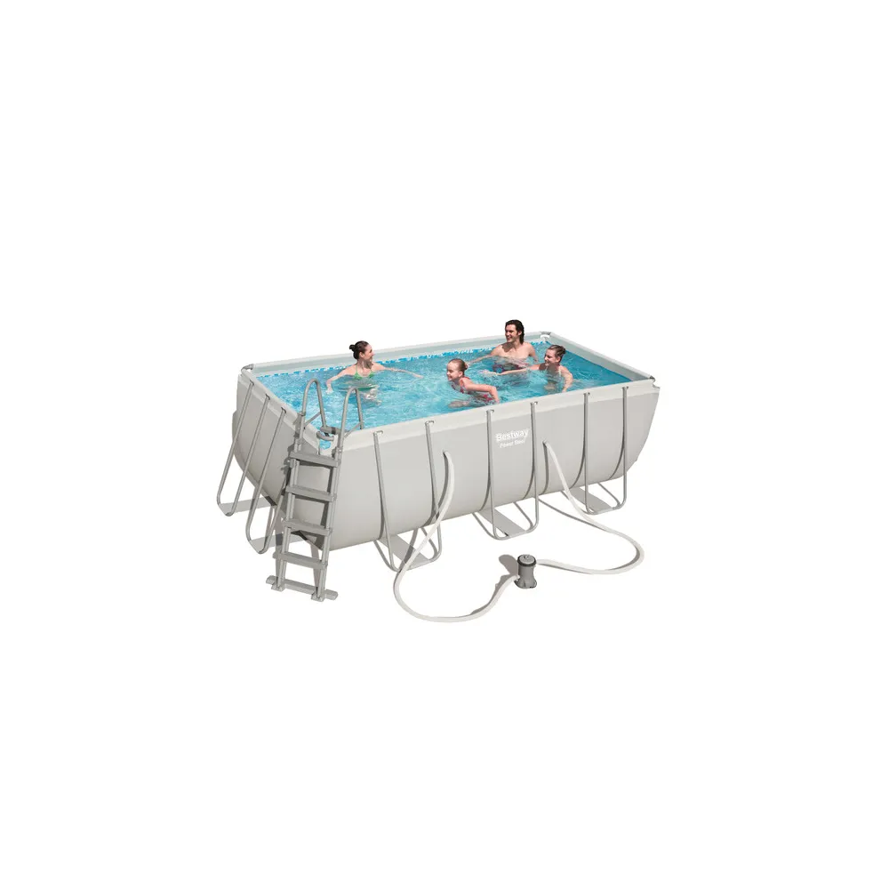 PISCINA C/TELAIO POMPA E SCALA 412X201XH122 CM 56456 PISCINA C/TELAIO POMPA E SCALA 412X201XH122 CM 56456
