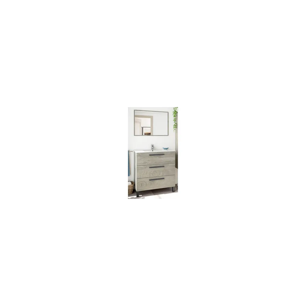 KIT MOBILE BAGNO ATHENA 3 CASSETTI 80 ROVERE ALASKA KIT MOBILE BAGNO ATHENA 3 CASSETTI 80 ROVERE ALASKA