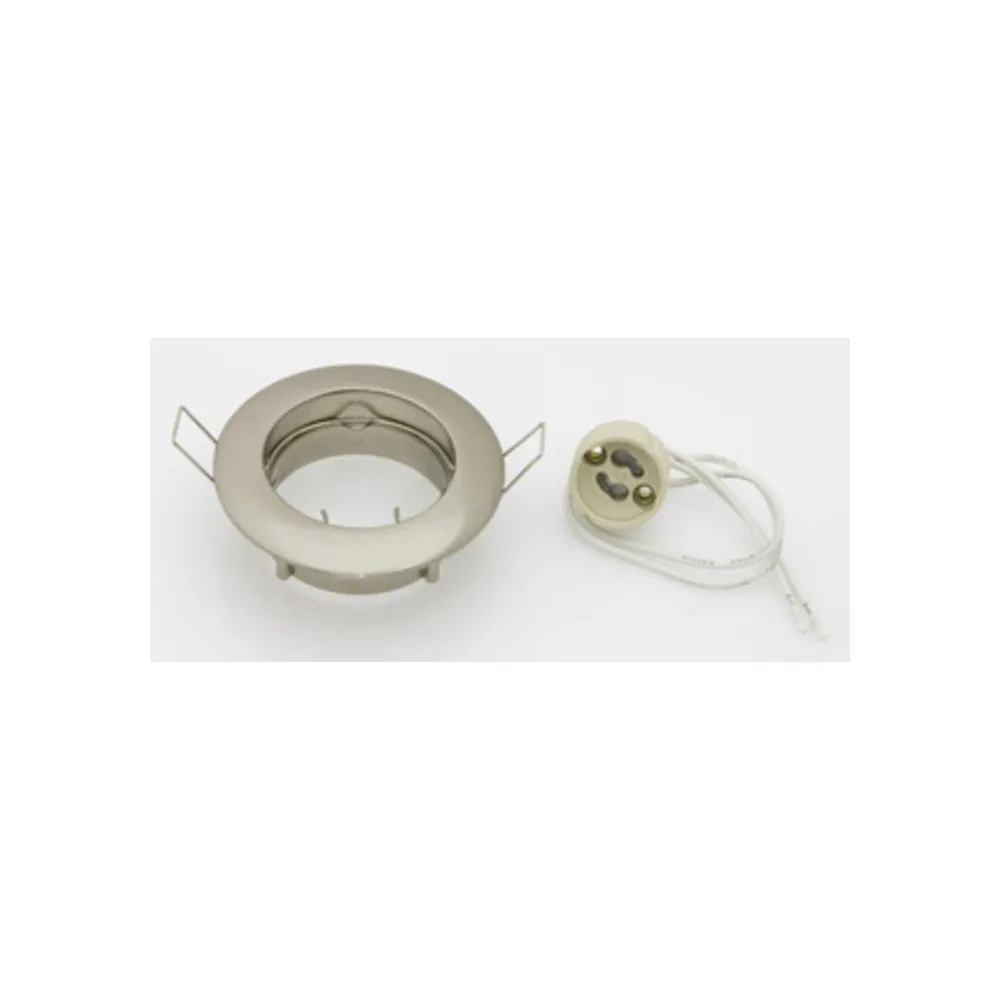 FARETTO INCASSO FISSO P/LED GU10 NIKEL SATIN (5 FARETTO INCASSO FISSO P/LED GU10 NIKEL SATIN (5