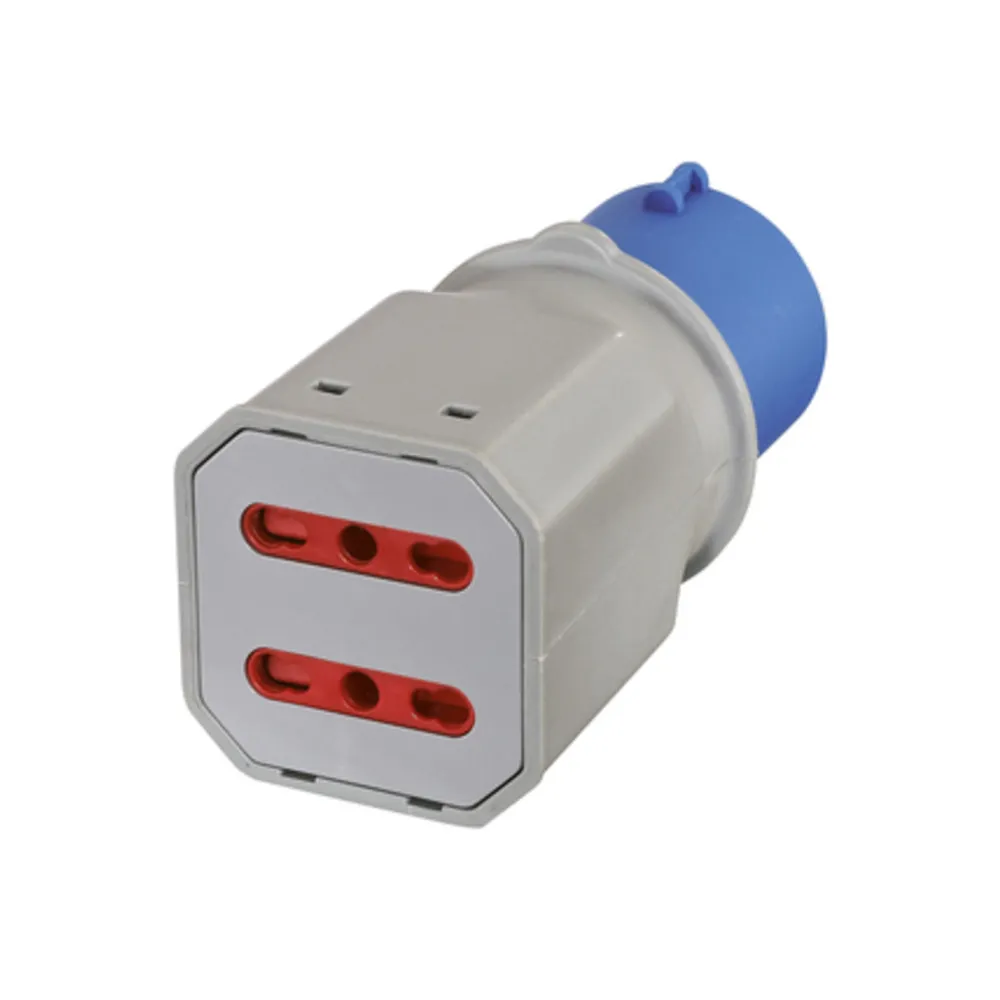 ADATTATORE INDUSTRIALE 16A 220V 2PR BIP IP44 FIG. 7 (10 ADATTATORE INDUSTRIALE 16A 220V 2PR BIP IP44 FIG. 7 (10