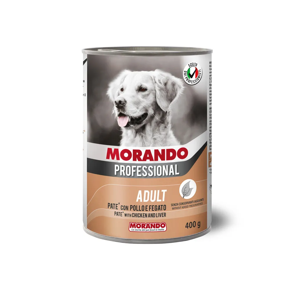 CIBO CANE MORANDO LATT  400 G PAT POLLO FEGATO (24