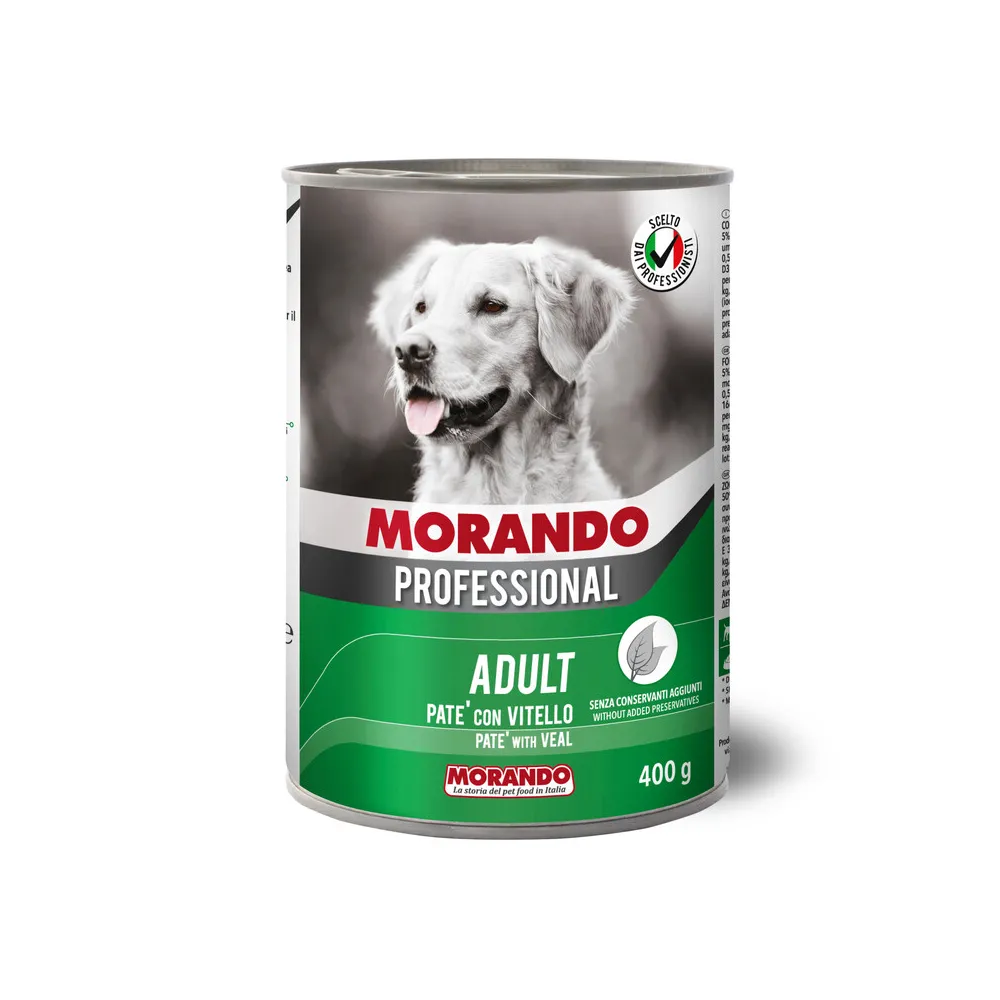 CIBO CANE MORANDO LATT  400 G PAT VITELLO (24