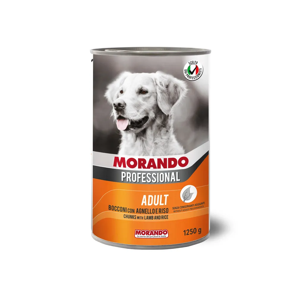CIBO CANE MORANDO LATT 1250 G AGNELLO RIS0 (12