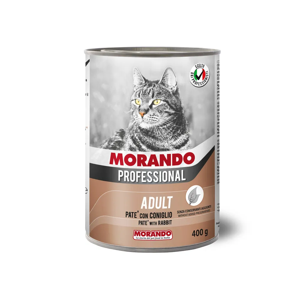 CIBO GATTO MORANDO LATT 400 G PAT CONIGLIO (24