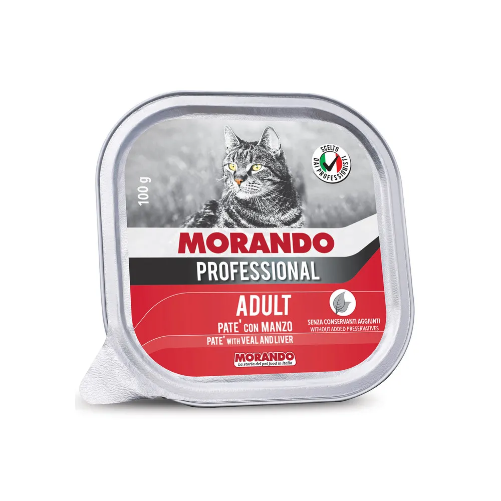 CIBO GATTO MORANDO VSC 100 G PATE MANZO (32