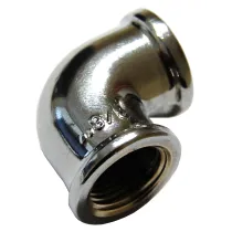 IDRAULICA - GOMITO FF 90 OTTONE CROMATO D 1/2 (10