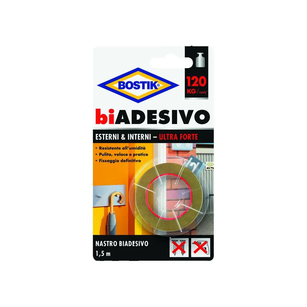 BOSTIK NASTRO BIADESIVO ESTERNIINTERNI 19MMX1