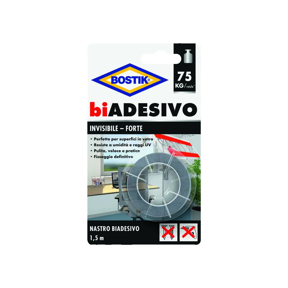 BOSTIK NASTRO BIADESIVO INVISIBILE 19MMX1