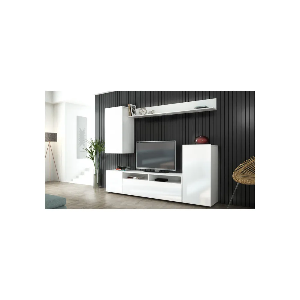 KIT PARETE LIVING BRIDGE 210X37X170 BIANCO/B.LUC. KIT PARETE LIVING BRIDGE 210X37X170 BIANCO/B.LUC.