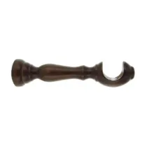 SUPPORTO LEGNO P/BASTONE NOCE SCURO 18 CM 2 PZ