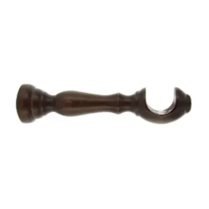 SUPPORTO LEGNO P/BASTONE NOCE SCURO 18 CM 2 PZ