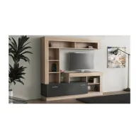 KIT PARETE LIVING LEA 170X42X170 NAT WOOD ANTRAC