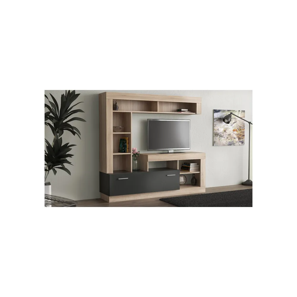 KIT PARETE LIVING LEA 170X42X170 NAT WOOD ANTRAC KIT PARETE LIVING LEA 170X42X170 NAT WOOD ANTRAC