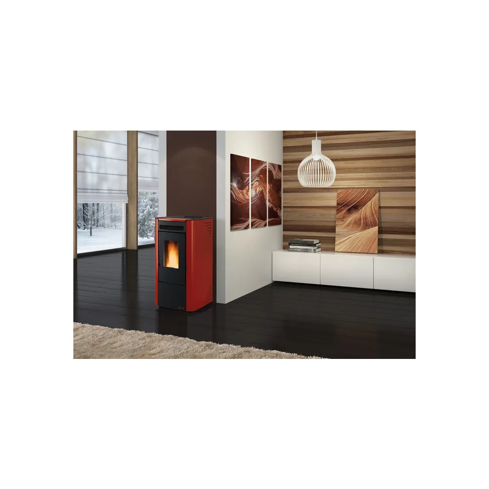 STUFA PELLET VENTIL 6.5 KW KETTY EVO 2.0 BORDEAUX
