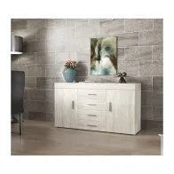 KIT MADIA 2 ANTE + 4 CASSETTI 153X40X85 BIANCO VEN. K083